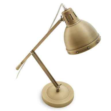 Jasper Adjustable  Desk Lamp in Brass Finish