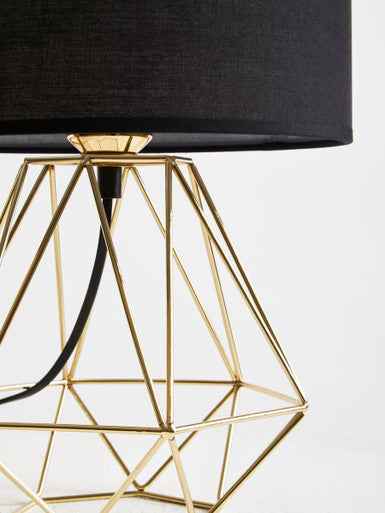 Wyra Black And Gold Finish Table Lamp