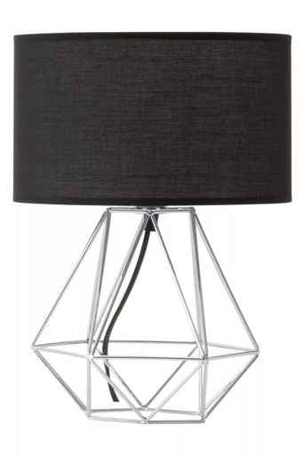 Wyra Black And Chrome Finish Table Lamp