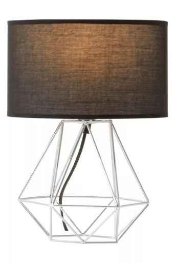 Wyra Black And Chrome Finish Table Lamp