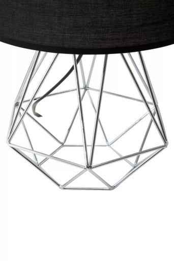 Wyra Black And Chrome Finish Table Lamp