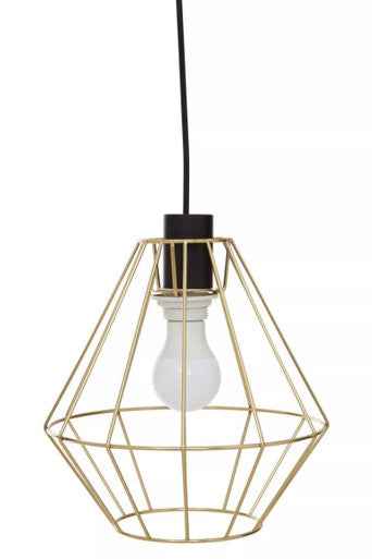 Wyra Champagne Gold Cage Pendant Light
