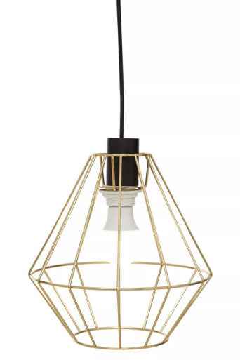 Wyra Champagne Gold Cage Pendant Light