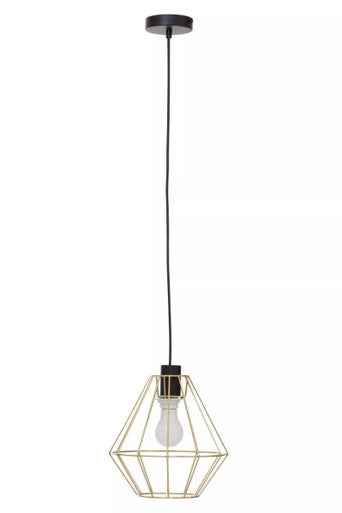 Wyra Champagne Gold Cage Pendant Light