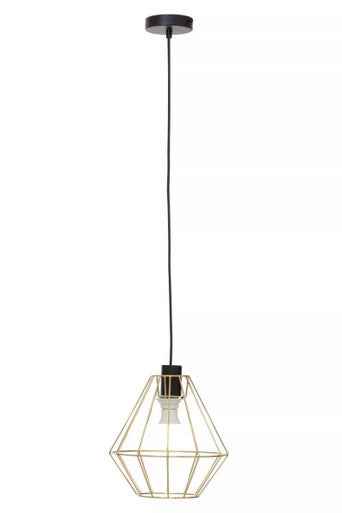 Wyra Champagne Gold Cage Pendant Light