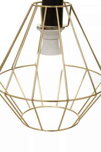 Wyra Champagne Gold Cage Pendant Light