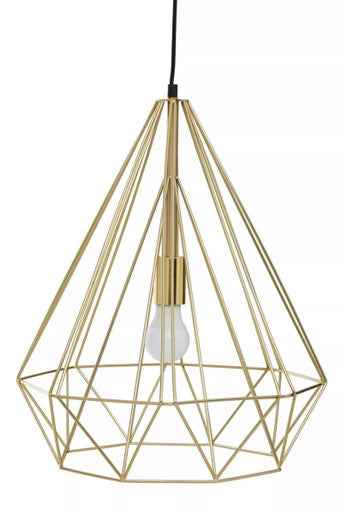 Wyra Champagne Gold Conical Pendant light