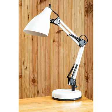 Finley White Adjustable Desk Lamp