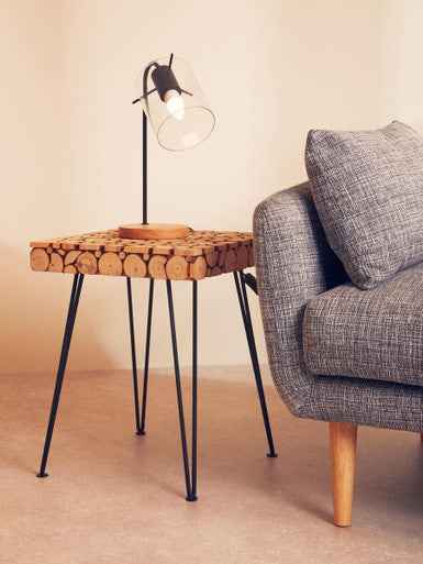 Stockholm Matte Black Curved Table Lamp