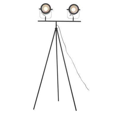 Stockholm Two Spotlight Matte Black Tripod Floor Lamp