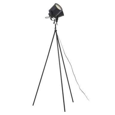 Stockholm Two Spotlight Matte Black Tripod Floor Lamp