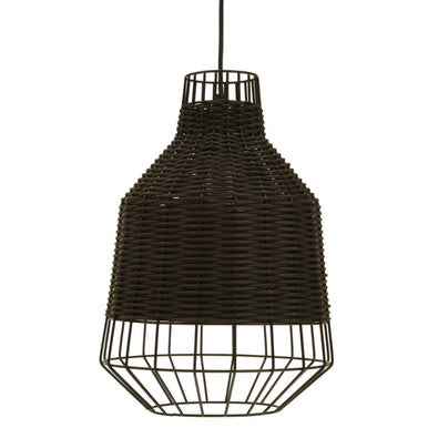Jaya Black Rattan Pendant Lamp