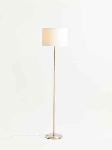 Forma Cream Waffle Effect Shade Floor Lamp