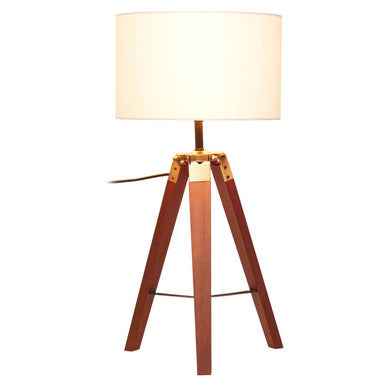 Malvern Tripod Table Lamp With Brown Base