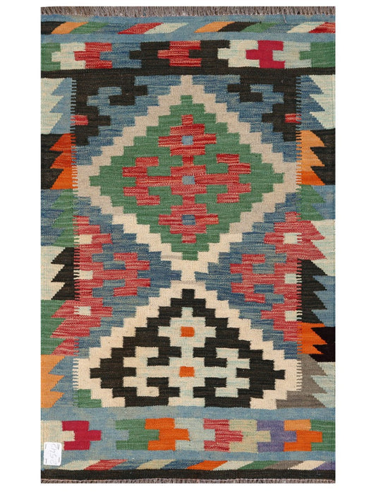 Maimana Afghanistan Kilim Rug - 118 x 73 cm