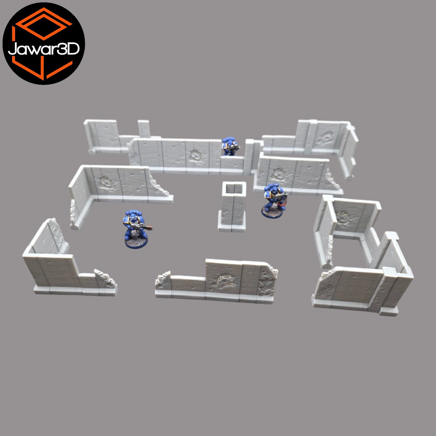 Blasted Walls Set - 28mm Wargaming Scatter Terrain Scenery Tabletop Miniature