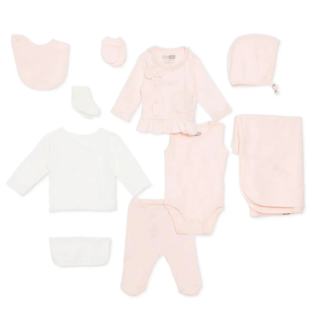 HelloBaby 10 Piece V Neck Baby Hospital Bag Set (Newborn)