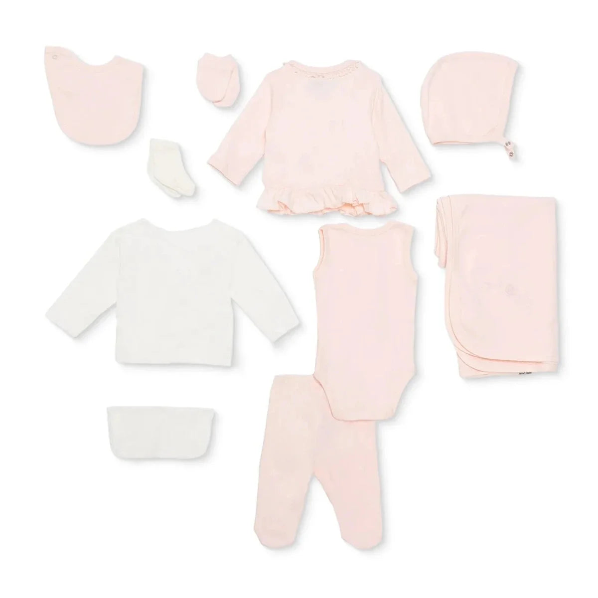 HelloBaby 10 Piece V Neck Baby Hospital Bag Set (Newborn)