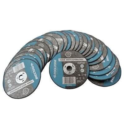 25 Pack 75mm Metal Cutting Discs for Angle Grinders and Air Tools