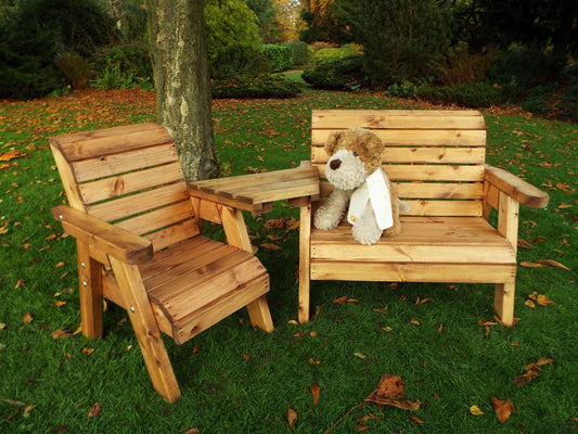 Charles Taylor Trading Little Fella's 3 Seater Companion Set_Angled Angled Brown