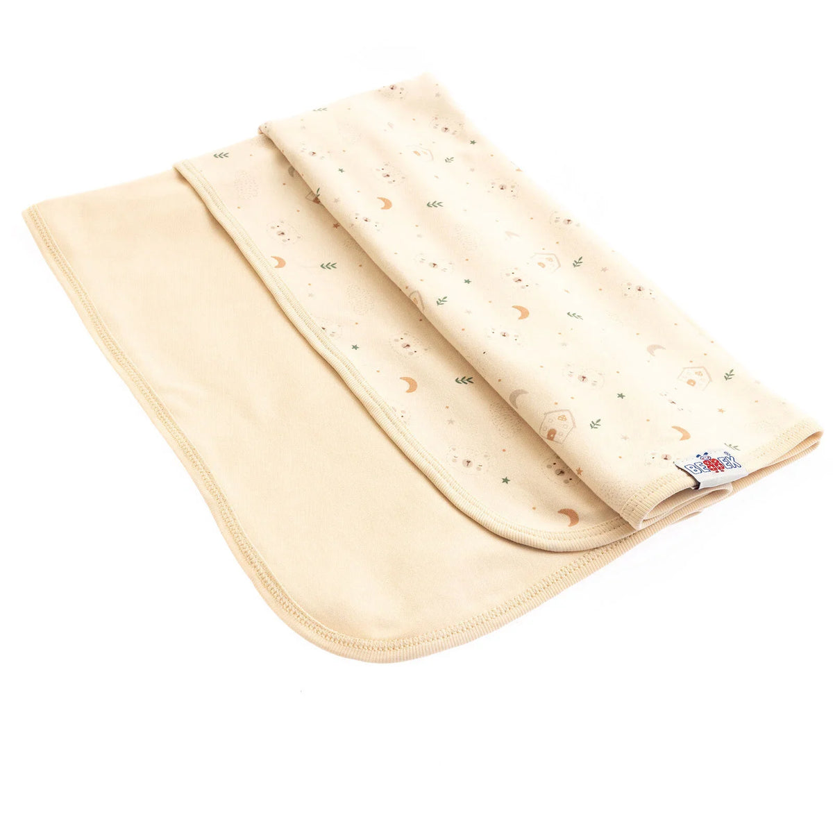 Bebbek Bear and House Print Jersey Baby Blanket (80 x 80 cm)
