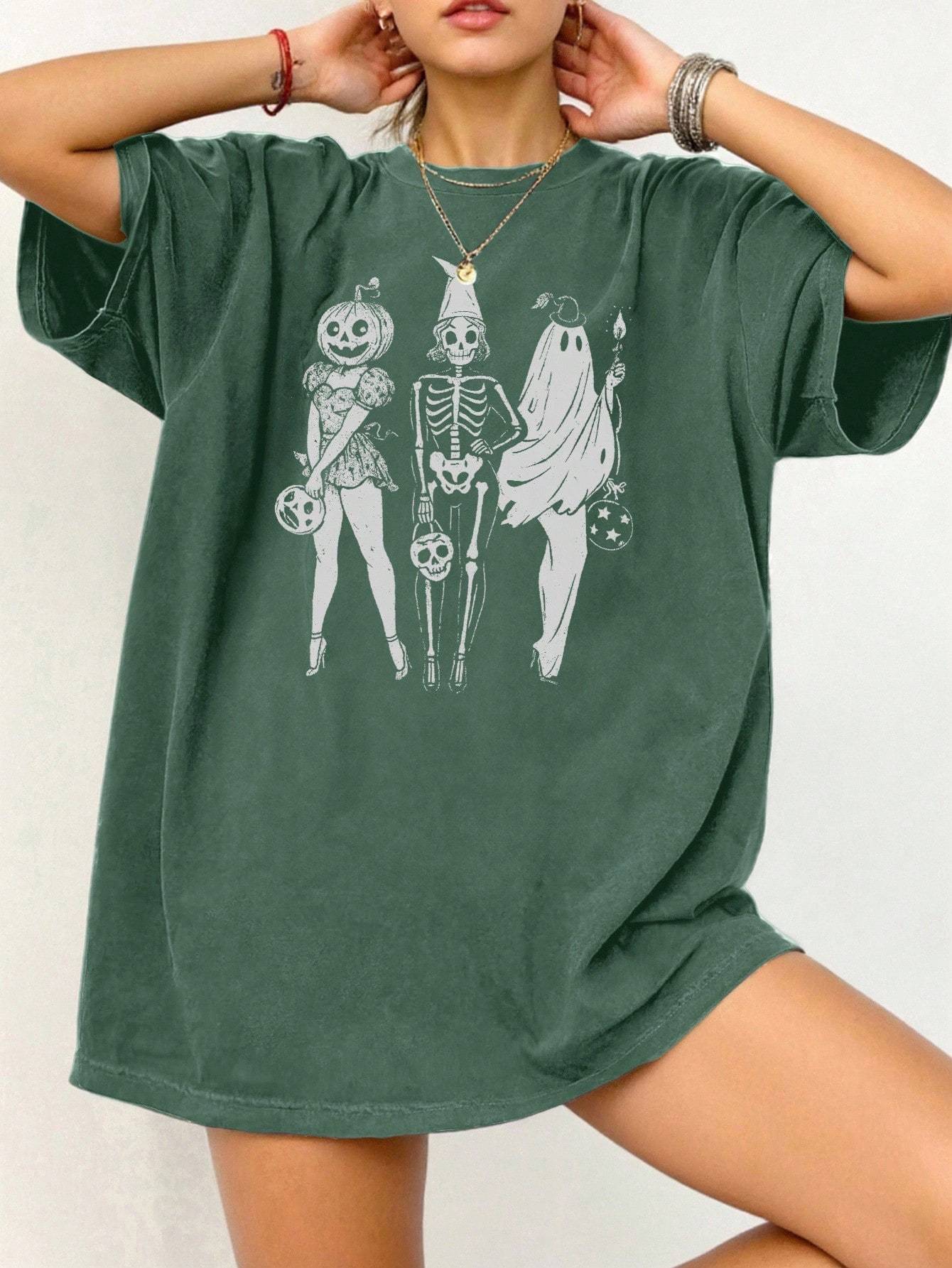 Summer Loose Short Sleeves T-shirt Men's And Women's Round Neck