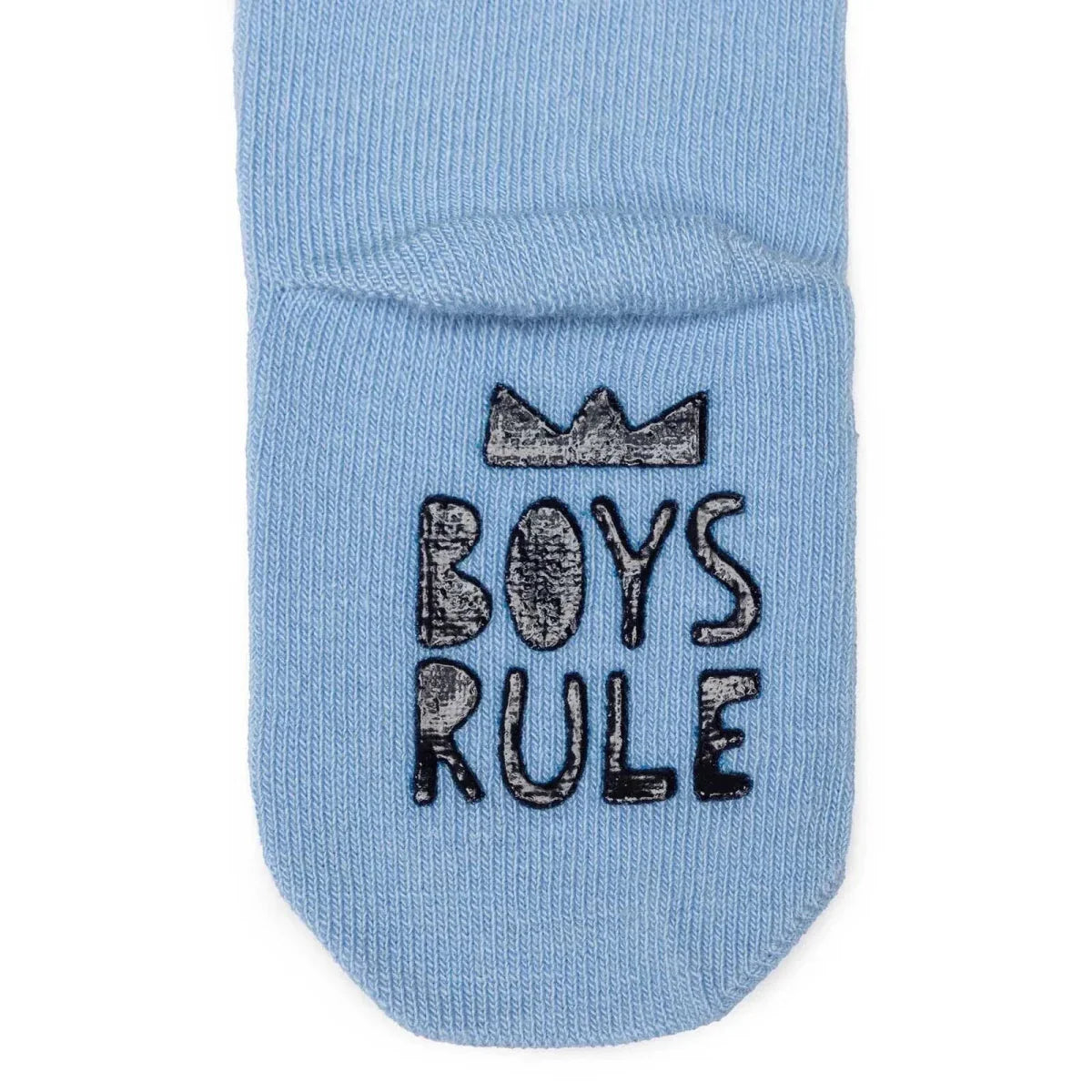 HelloBaby Boys Pack of 3 Non-Slip Socks Animal Print Cotton Rich - Blue