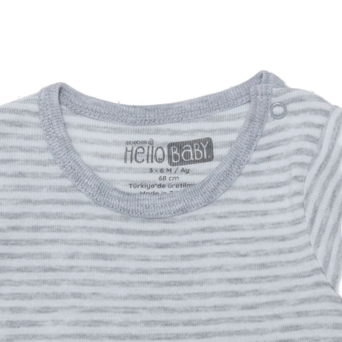 HelloBaby 2 Pack Striped Short Sleeve Baby Bodysuits (1-3 Months to 2-3 Years)
