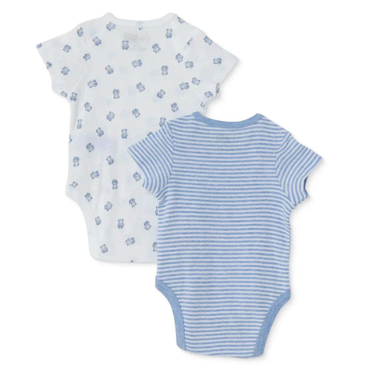 HelloBaby 2 Pack Bear Print Short Sleeve Baby Bodysuits (1-3 Months to 2-3 Years)