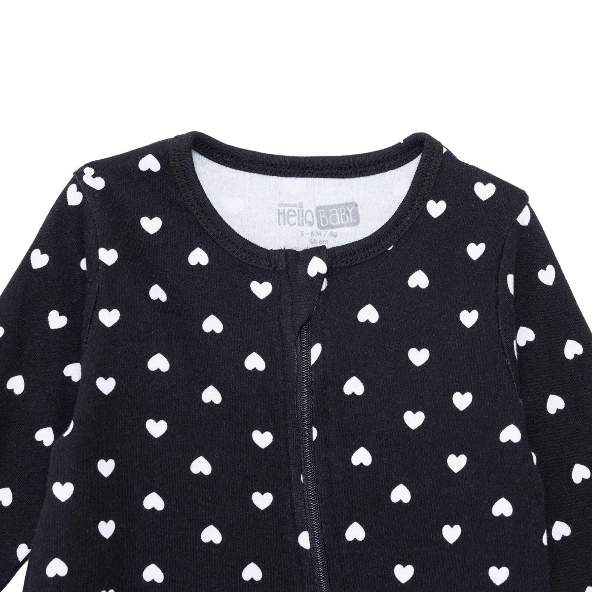 HelloBaby Long Sleeve Baby Sleepsuit with Feet (Newborn to 6-9 Months)