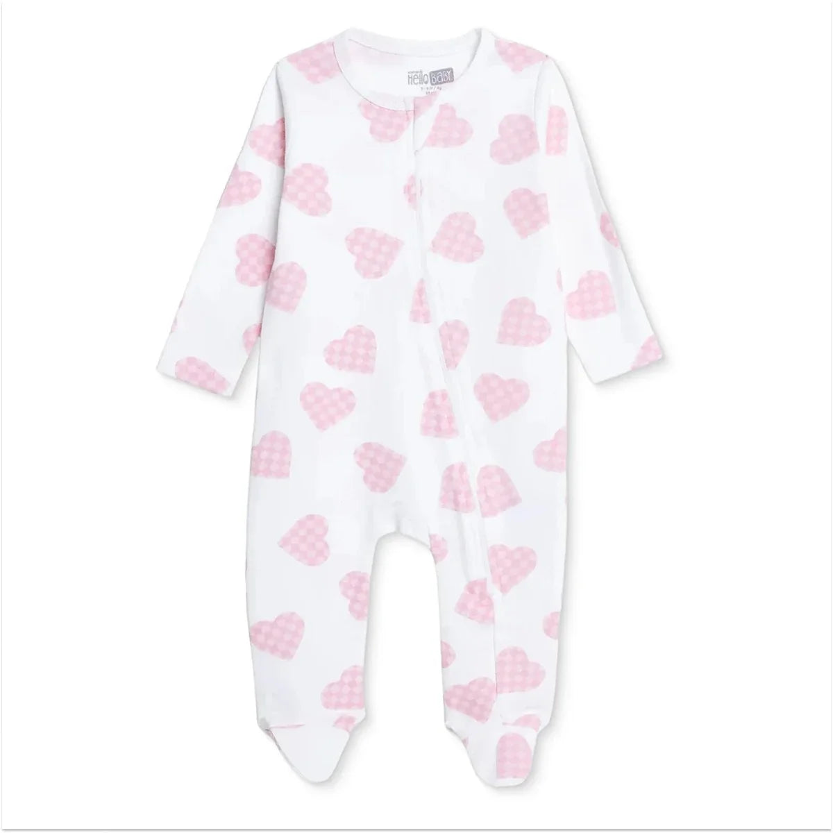 HelloBaby Long Sleeve Baby Sleepsuit with Feet (Newborn to 6-9 Months)