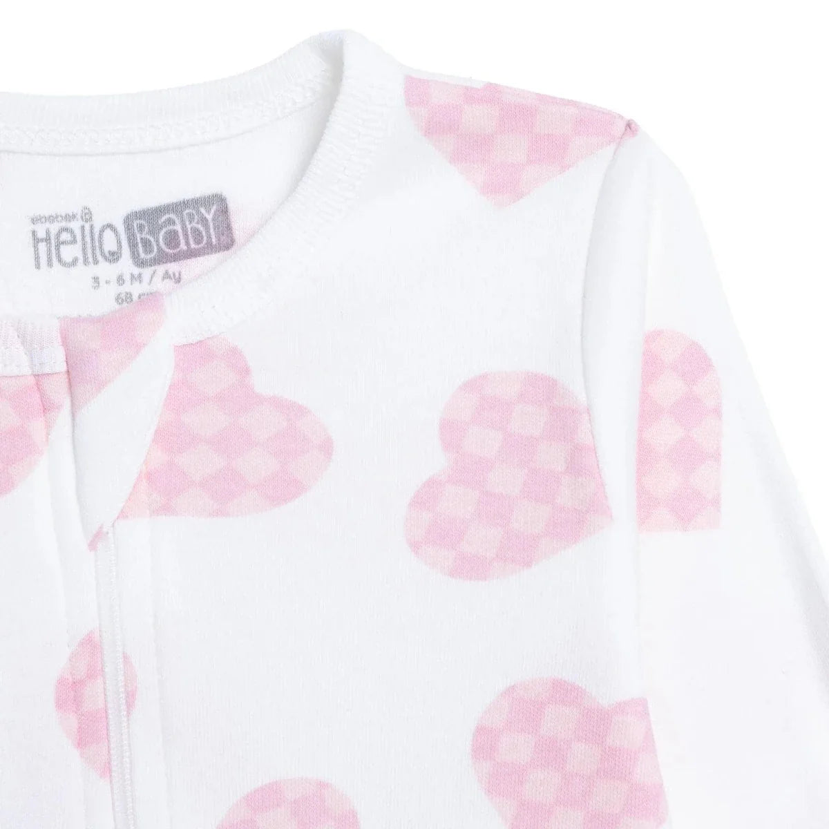 HelloBaby Long Sleeve Baby Sleepsuit with Feet (Newborn to 6-9 Months)