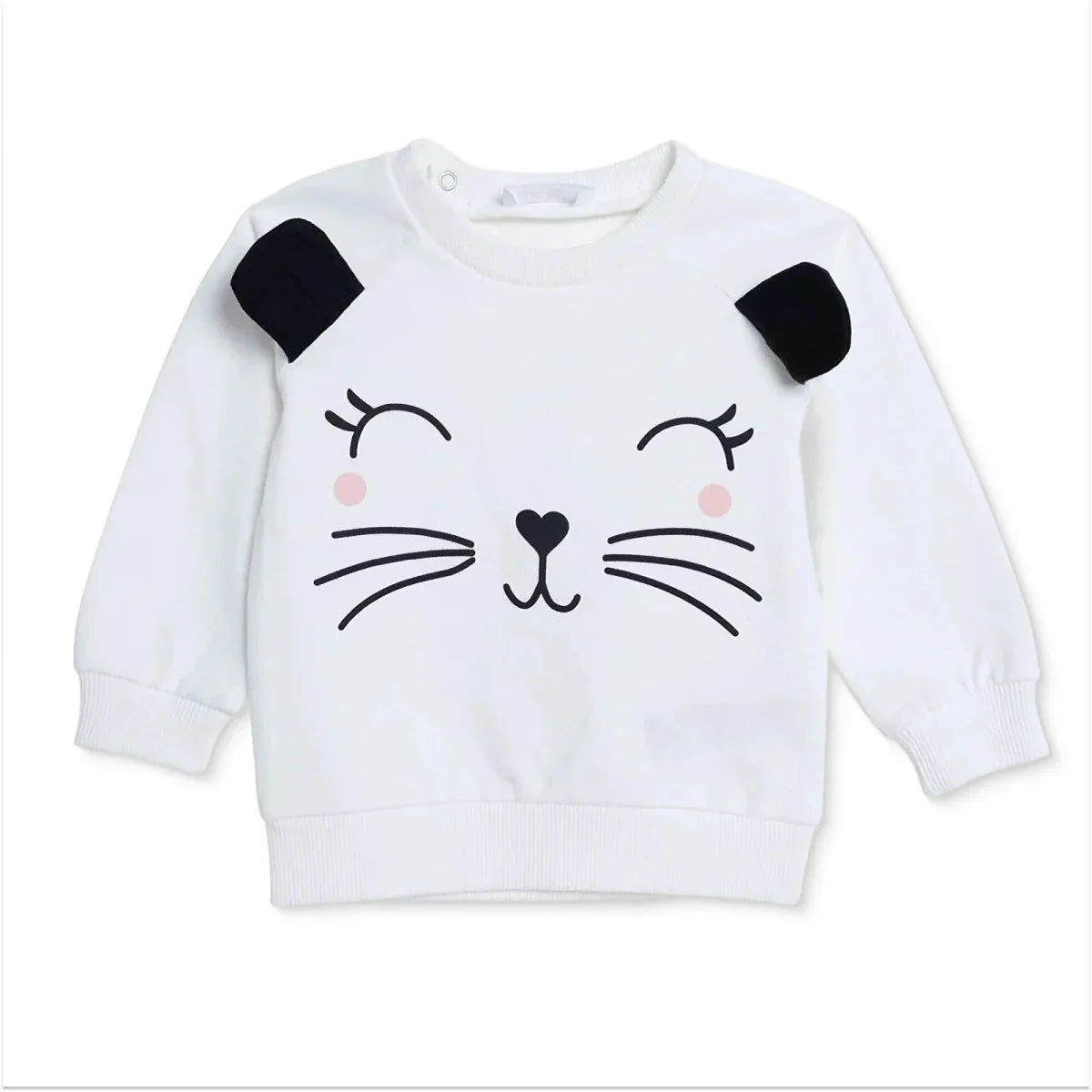 HelloBaby Cat Print Baby Sweatshirt (1-3 Months to 12 Months)