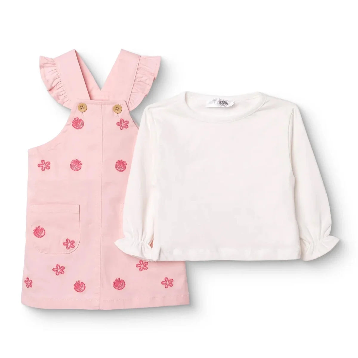 HelloBaby Loopback Baby Dungarees & Long Sleeve T-Shirt Set (6-9 Months to 4-5 Years)