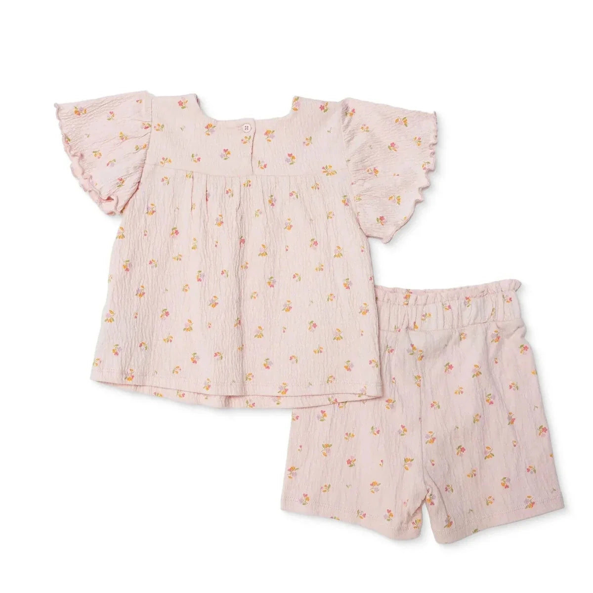 HelloBaby Short Sleeve Ribbed Baby Top & Shorts Set (6-9 Months to 4-5 Years)