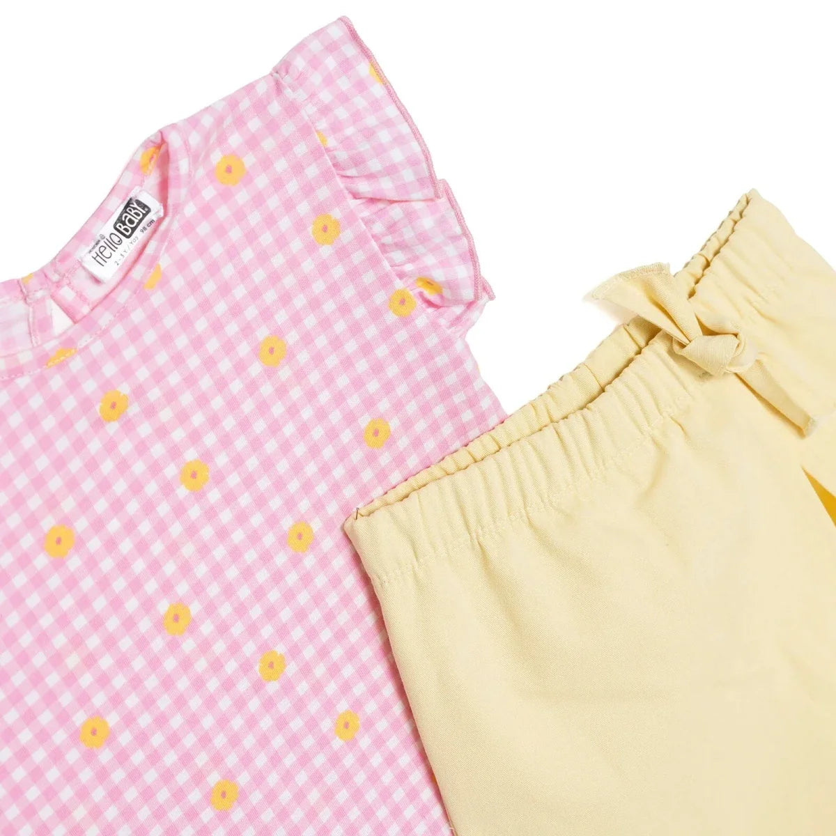 HelloBaby Floral Print Short Sleeve Baby Top & Shorts Set (6-9 Months to 4-5 Years)