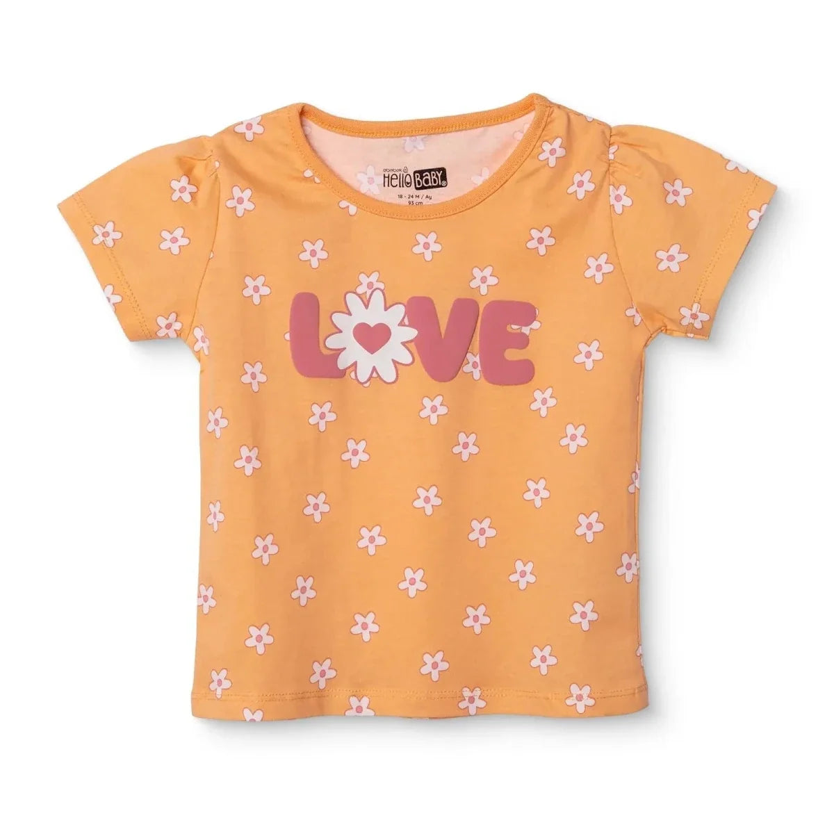 HelloBaby Short Sleeve Jersey Baby T-Shirt (3-6 Months to 3-4 Years)