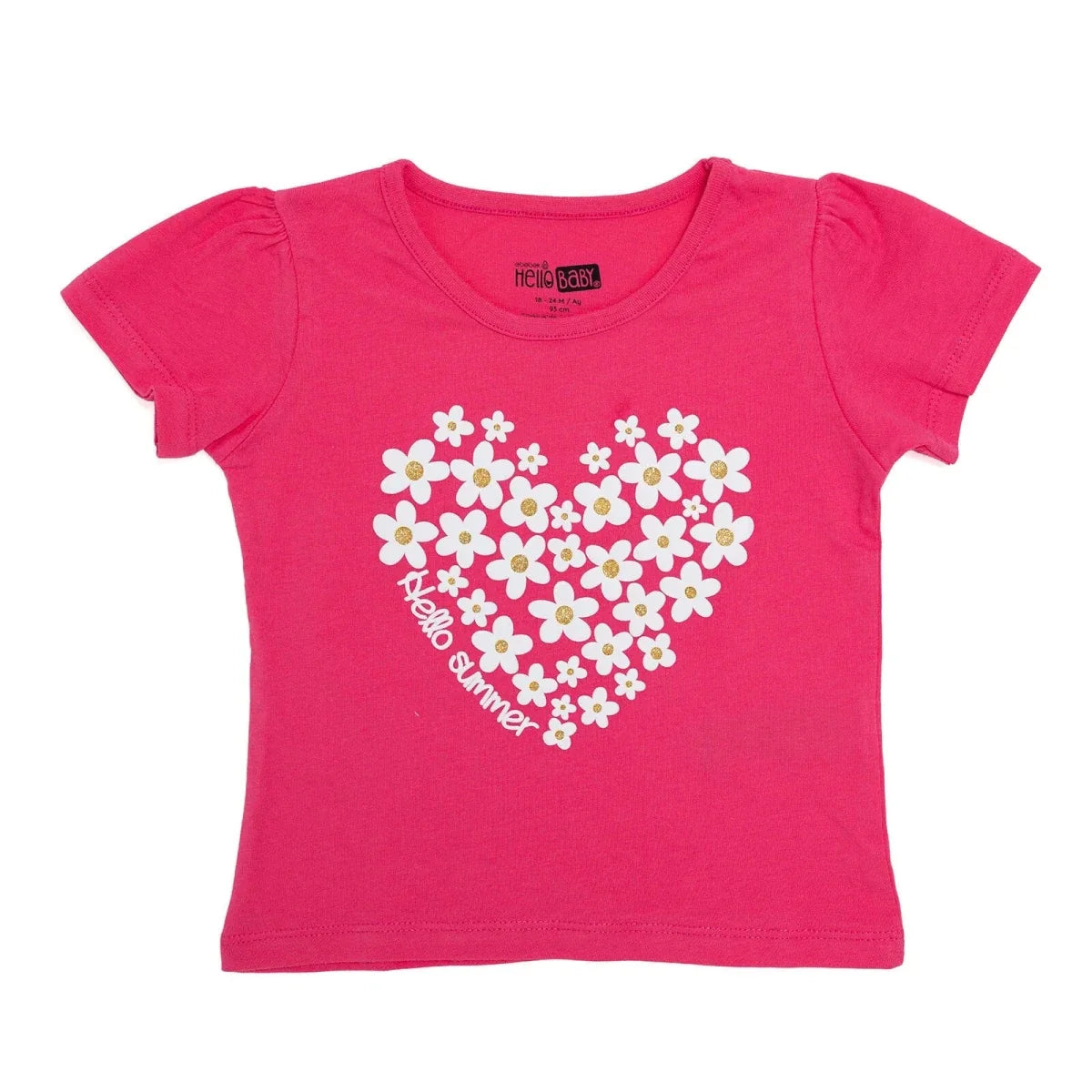 HelloBaby Short Sleeve Baby T-Shirt (3-6 Months to 3-4 Years)