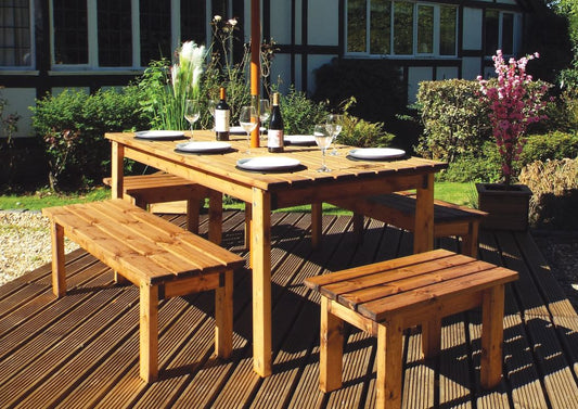 Charles Taylor Trading Eight Seater Table Set (Forms)  Brown
