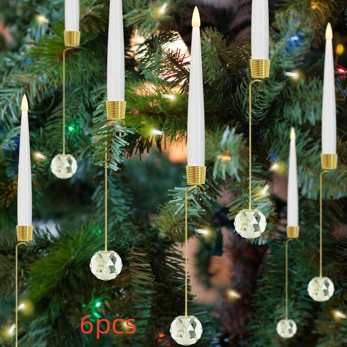 Christmas Candle LED Indoor Holiday Christmas Tree Ornaments  Festive Atmosphere Decoration Christmas Pendant