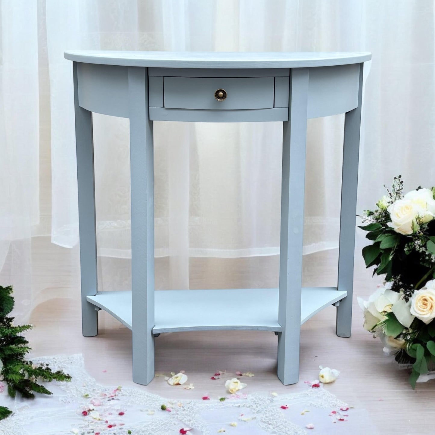 80CM 2 DRAWER SIDE TABLE