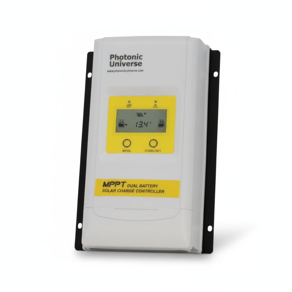 High efficiency 20A dual battery MPPT solar charge controller