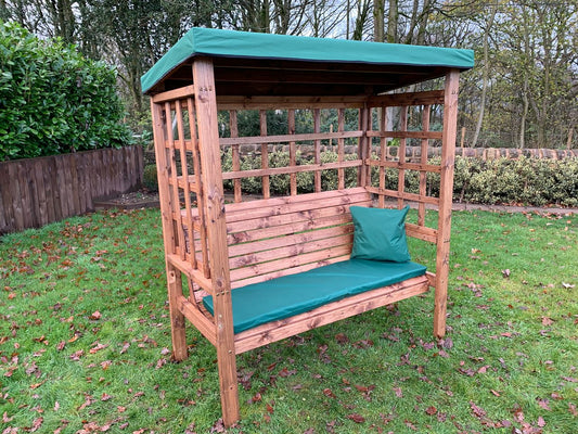 Charles Taylor Trading Bramham Three Seat Arbour Green With Green Cushion Brown