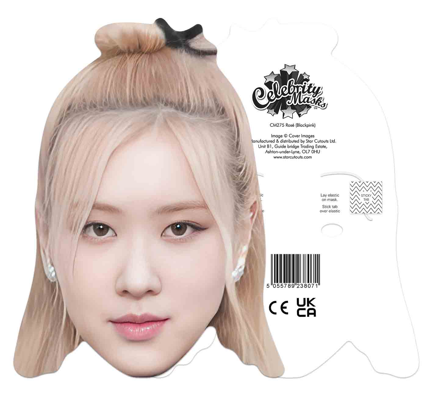 CMP13 Black Pink  Six Cardboard Face Masks - 2 x Rose 2 x Lisa 1 x  Jennie  1 x Jisoo