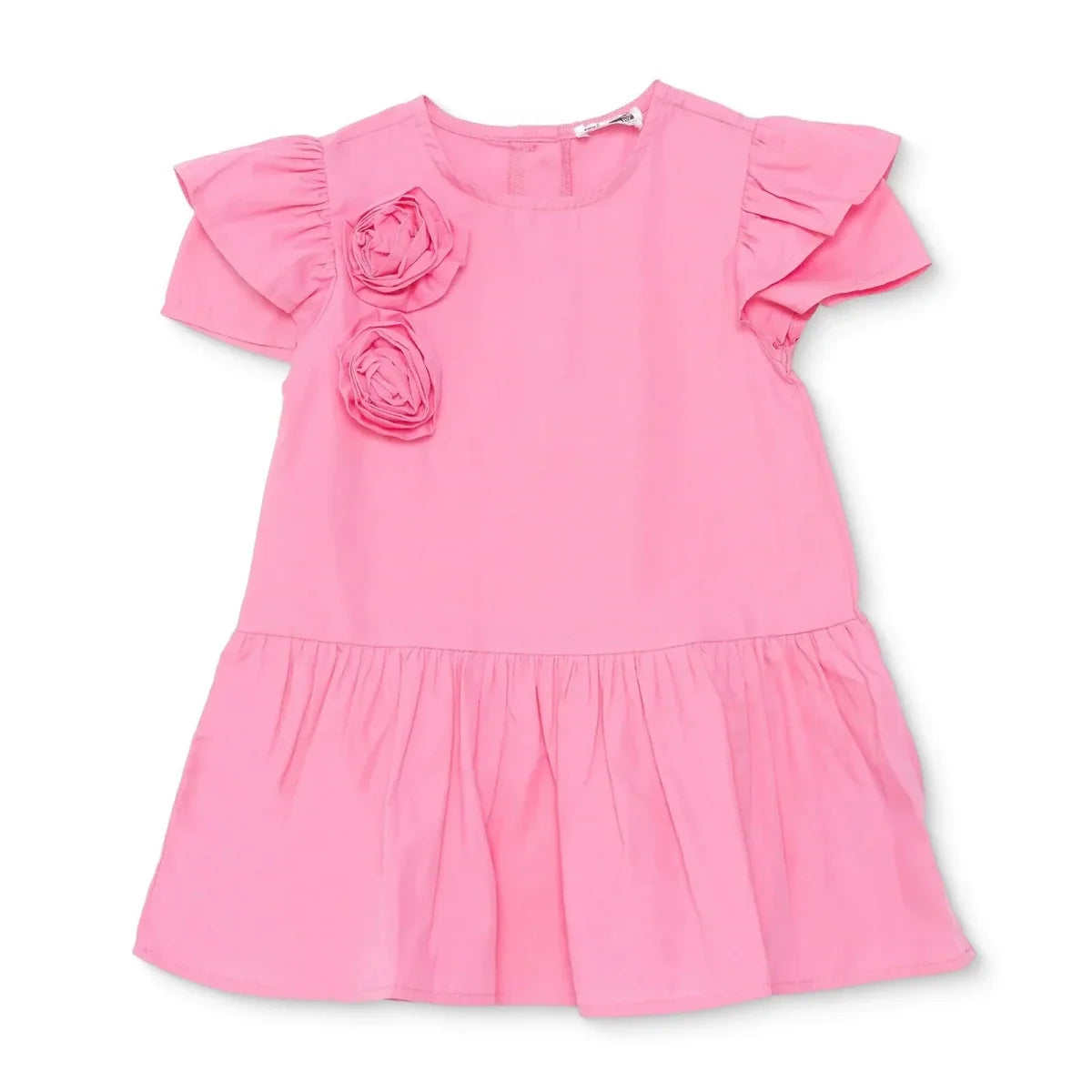 HelloBaby Floral Print Crew Neck Short Sleeve Baby Dress (6-9 Months to 4-5 Years)