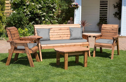 Charles Taylor Trading Five Seater Multi Set With Grey Cushion Brown