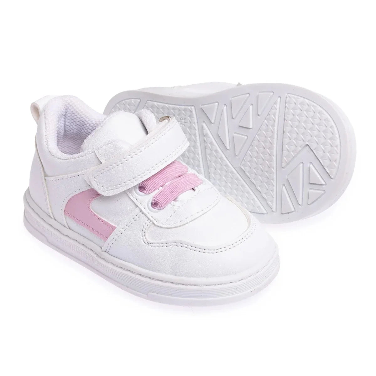HelloBaby Touch-Fastening Faux Leather Baby Trainers