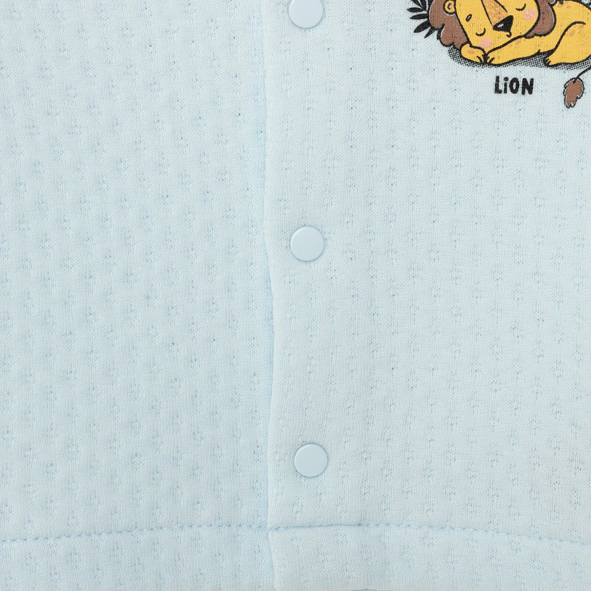 HelloBaby Lion Print Quilted Baby Cardigan (3 Months to 3 Years)
