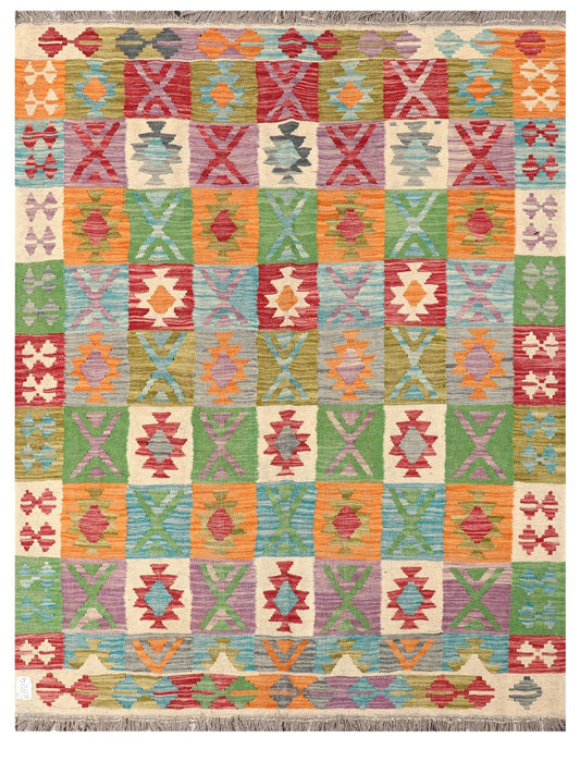 Maimana Afghanistan Kilim Rug - 195 x151 cm
