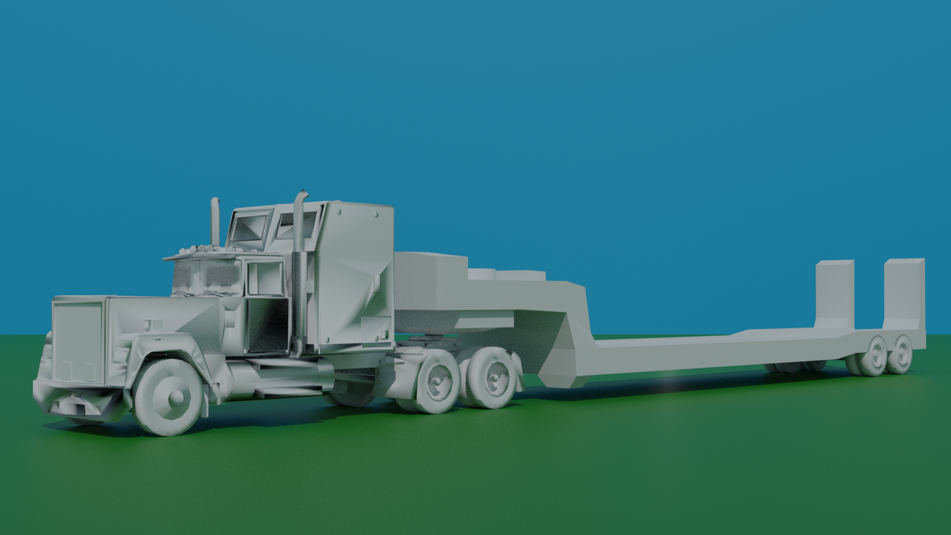 6mm (1:285) 48 foot flat low loader trailer